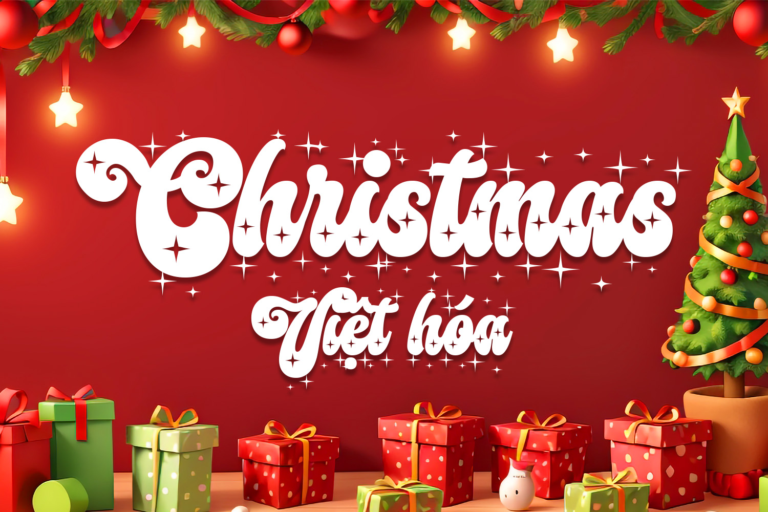 Chủ đề 'DVN Christmas Việt hóa - Font chữ chuyên dụng cho tiêu đề thiết kế Giáng sinh'