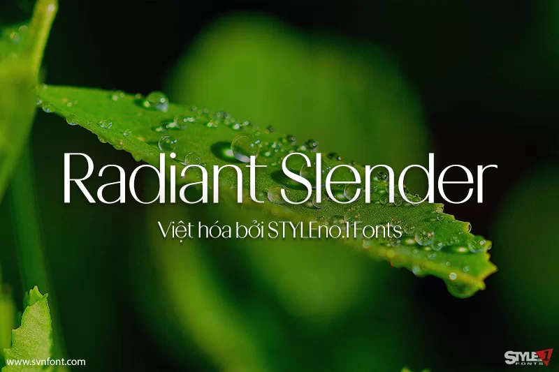 [Font Việt hóa] SVN-Radiant Slender