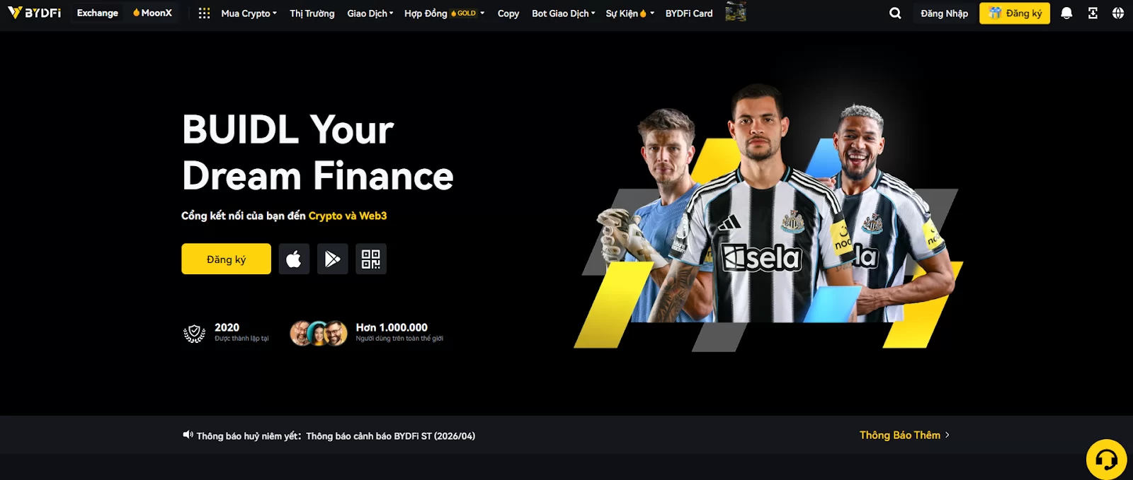 BYDFi Sàn Giao Dịch Tiền Mã Hóa Tài Trợ Áo Đấu Newcastle United