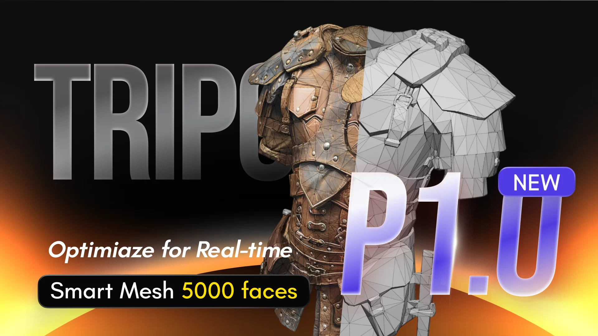 Tripo Smart Mesh: Tạo Clean Low-Poly chỉ với 2 giây