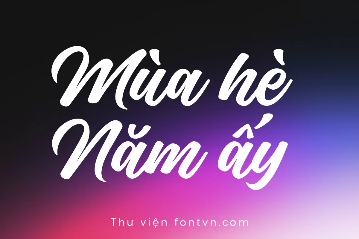 DVN Marion Script tiếng Việt - Font chữ lãng mạng và bay bổng