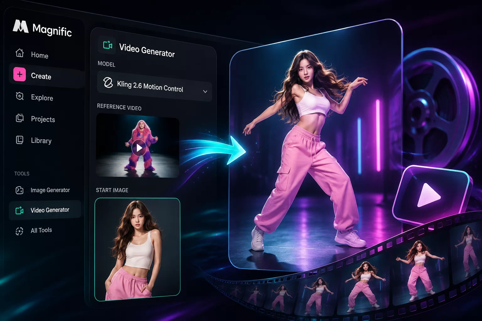 Cách tạo Video nhảy Tiktok bằng bất kỳ nhân vật nào đơn giản với Magnific