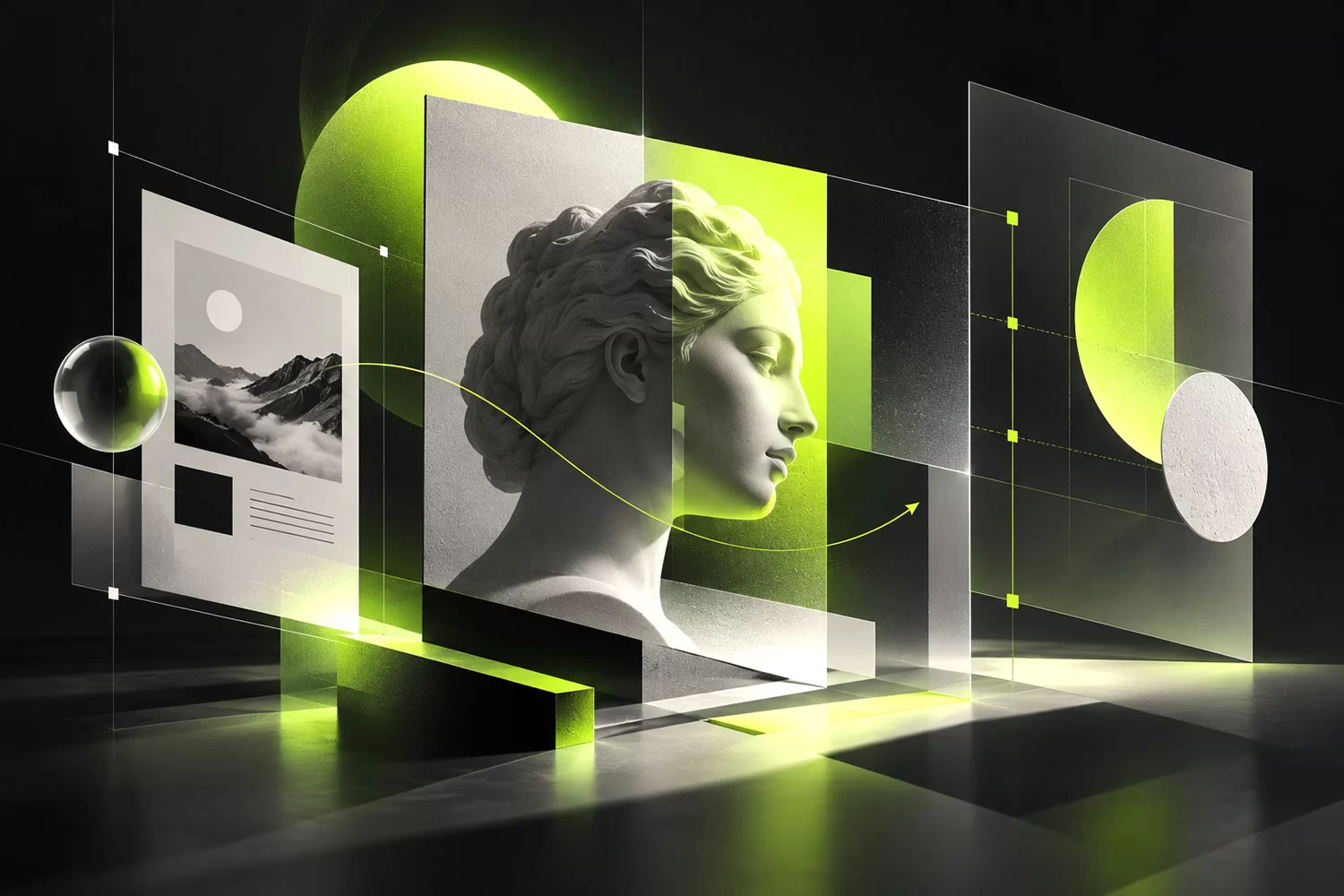 Futuristic Neon Editorial Composition.webp