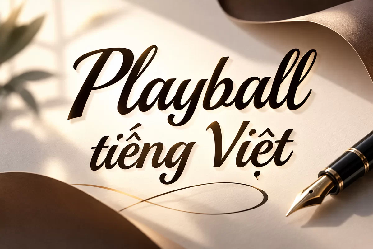 Font Playball tiếng Việt – Font chữ viết tay thanh lịch, phong cách cổ điển